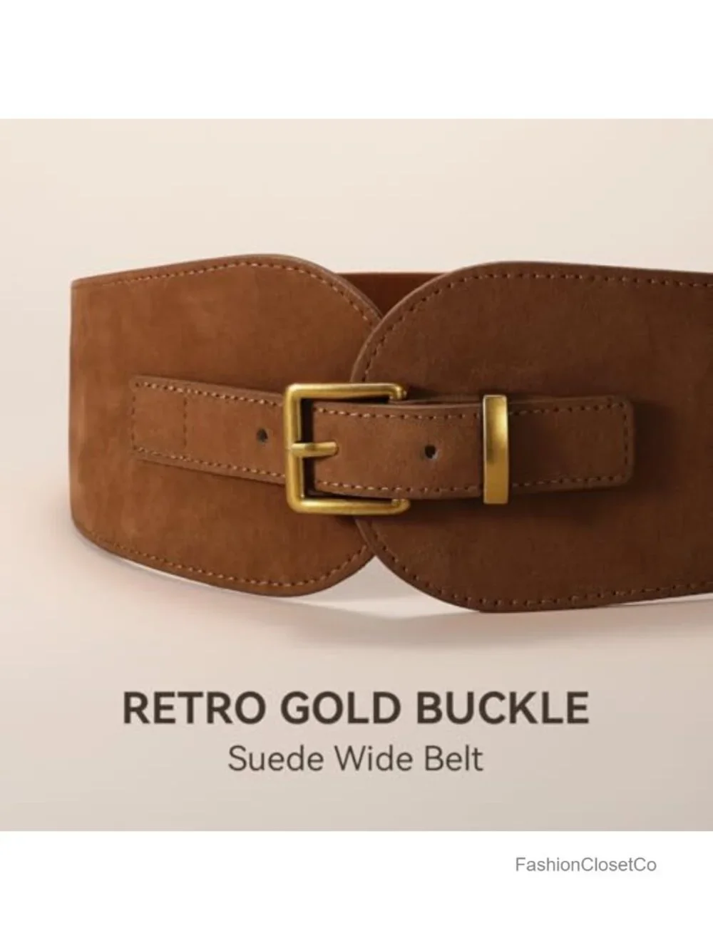 Wide Elastic Suede Belt for Women Dress | 2.36